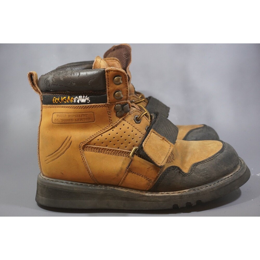 Cougar Paws Roofing Boots Style HSF-3035 Brown Leather Mens Size 8.5